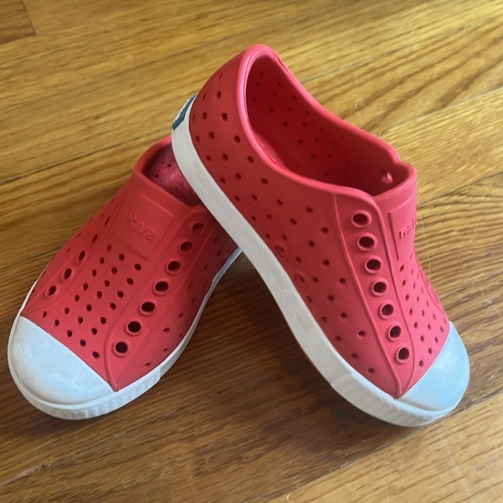 Native Bright Red Perforated Slip-Ons - Picture 2 of 6